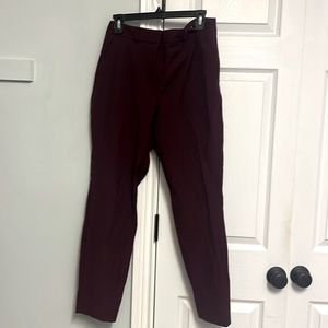 Burgundy White House Black market comfort stretch 8 Curvy pants
